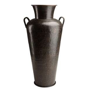 HONORE - Vase aluminium avec anses 45cmx1m couleur cuivre noir antique
