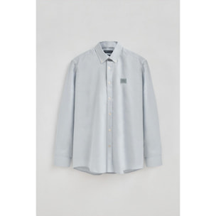 Camicia blu chiaro, regular fit, con colletto abbottonato e logo Polo Club