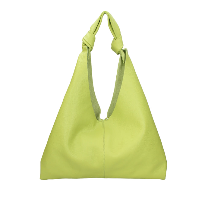 Borsa a spalla da donna In Vera pelle Made in Italy 40x42x2 cm