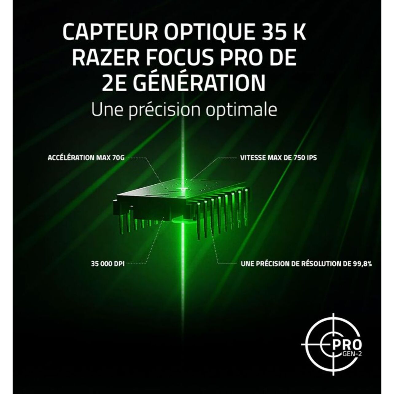 Souris Gamer Sans Fil RAZER BASILISK V3 PRO 35K PHANTOM WHITE ED