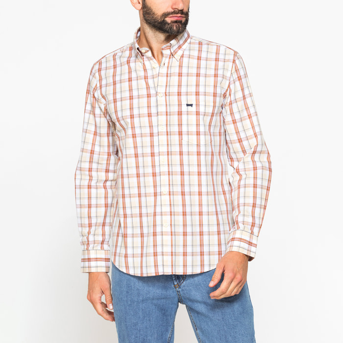 CAMICIA BUTTON-DOWN CON MANICA LUNGA E TASCHINO