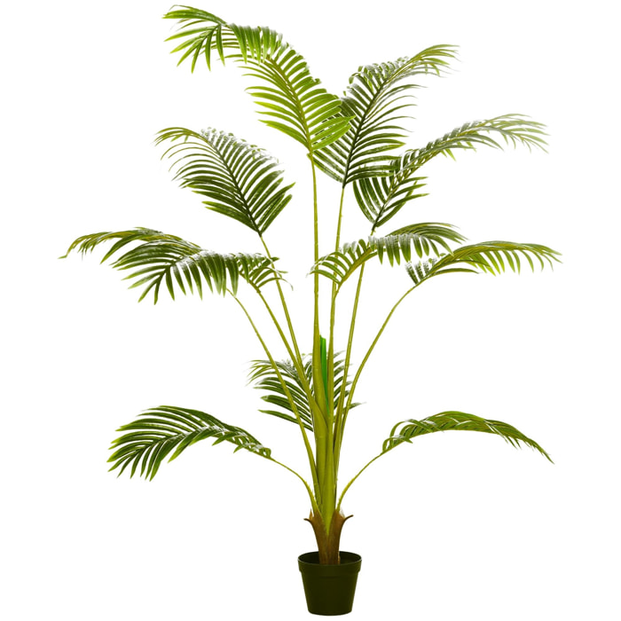 Palmier artificiel Sanwei Kwai H. 170 cm 11 grandes feuilles pot noir inclus
