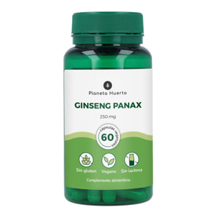 PLANETA HUERTO | Ginseng Panax 60 Cápsulas - Energizante Natural para Estrés, Memoria y Bienestar