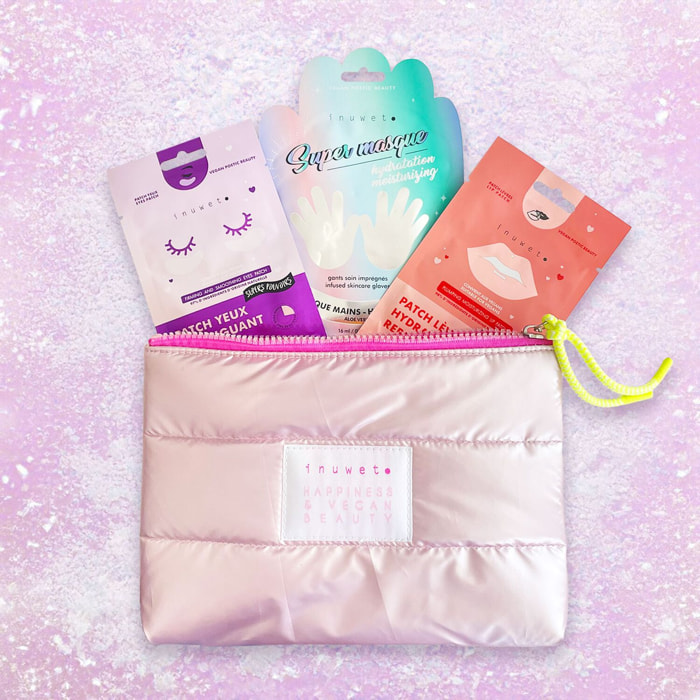 Ibiza Wallet - Trousse Masque Mains + Patch Yeux + Patch Lèvres