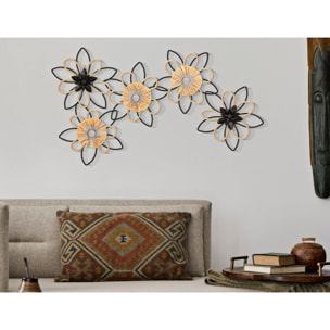 PANNELO IN FERRO E RAFFIA FLOW CM 60X4X35