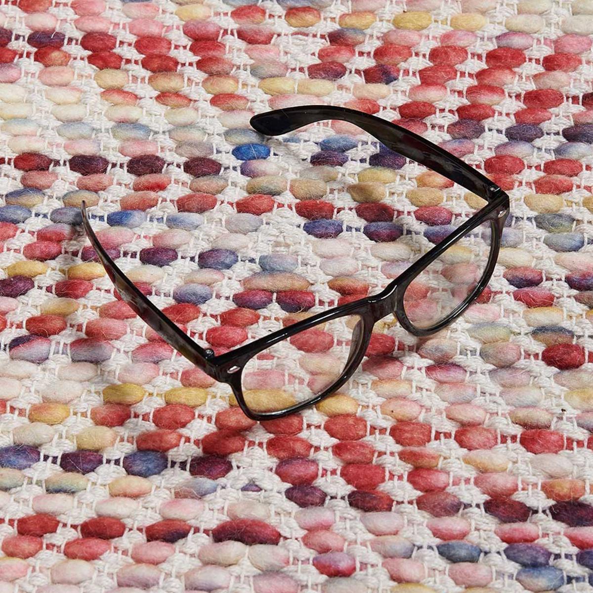 Tapis kilim fait à la main en laine motif ethnique JISO