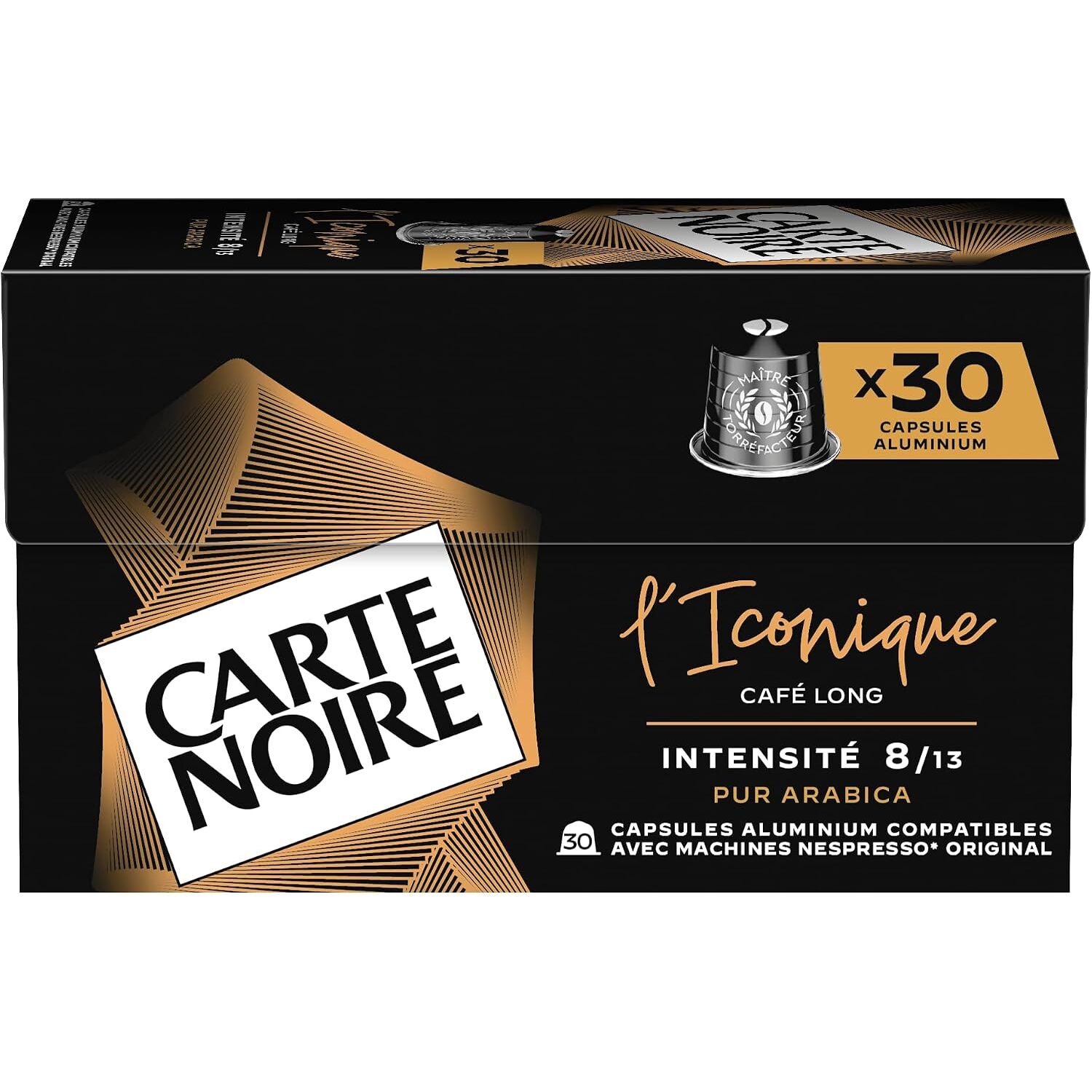 Café L'iconique x30 - Capsules compatibles Nespresso en aluminium