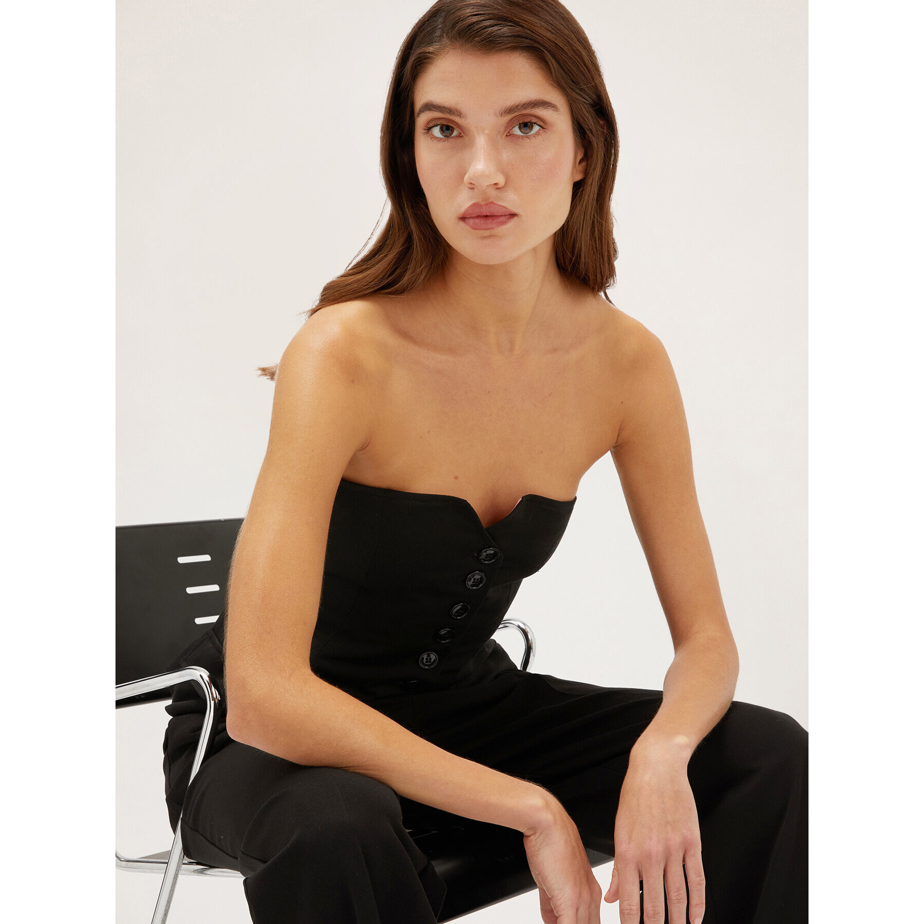 Motivi - Top bustier - Negro