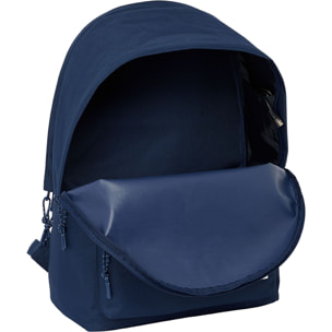 Mochila doble para portatil 15,6"+usb real madrid chica marino