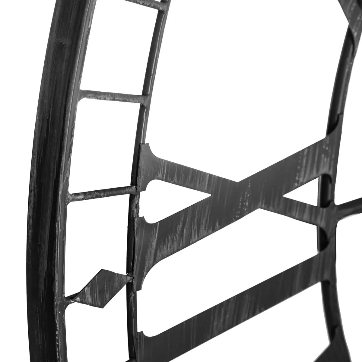 Horloge vintage métal noir D90cm