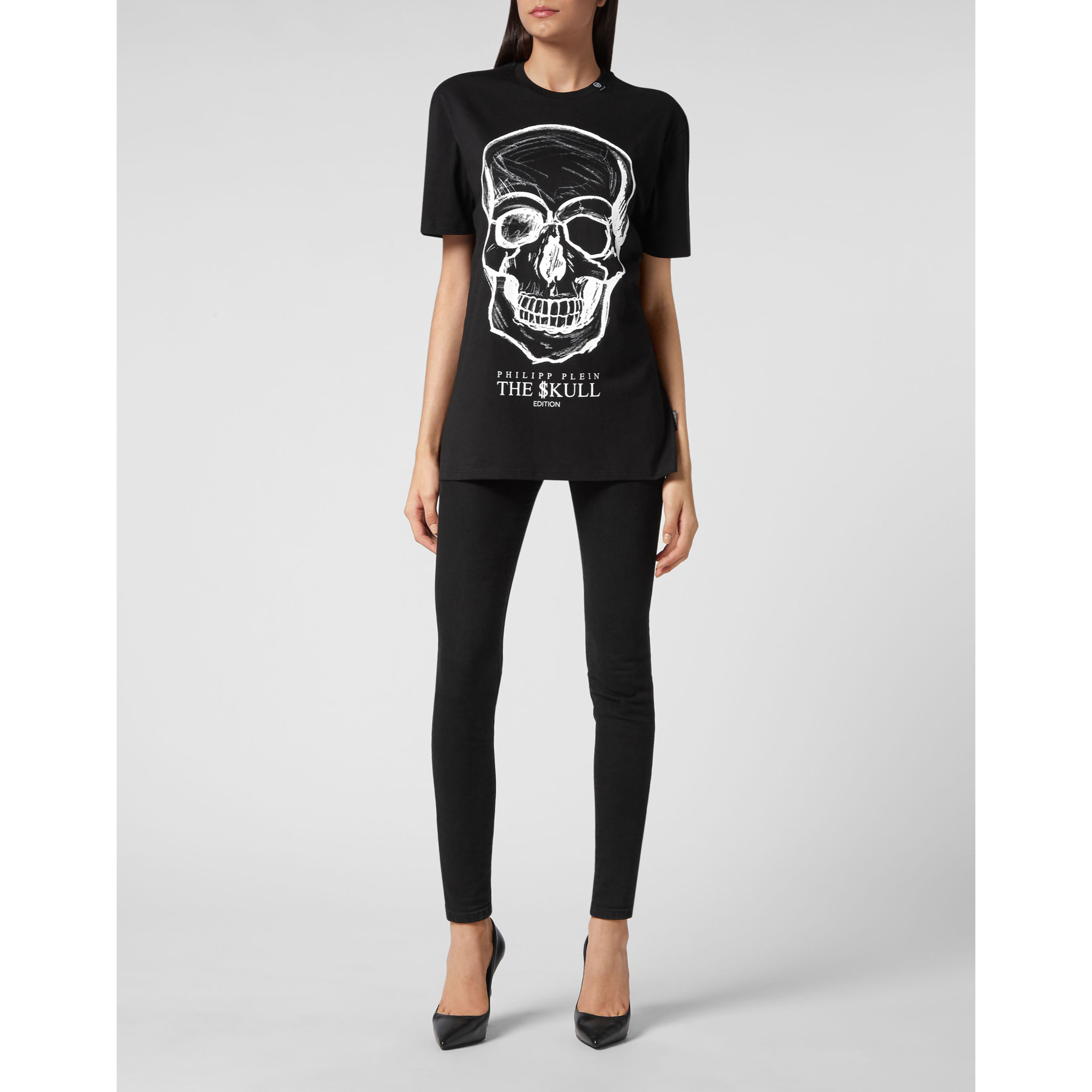 PHILIPP PLEIN T-Shirt Round Neck SKULL