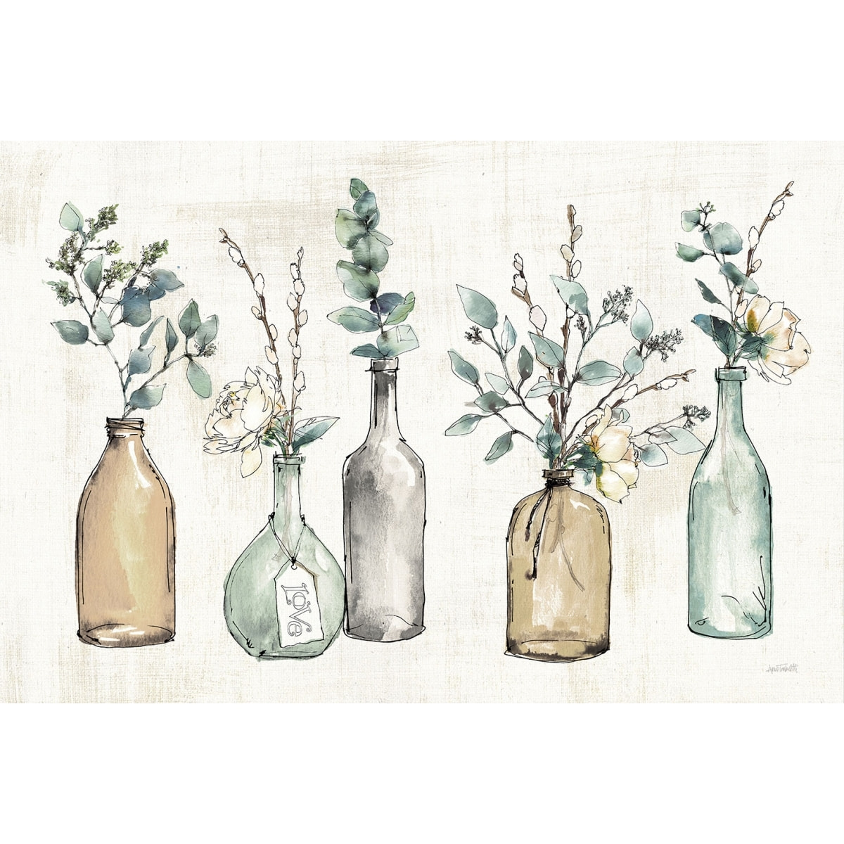 Tableau fleurs boutures d'été Toile imprimée