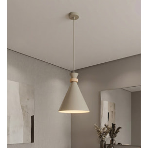 Lampada a sospensione ZERO in acciaio color mokka