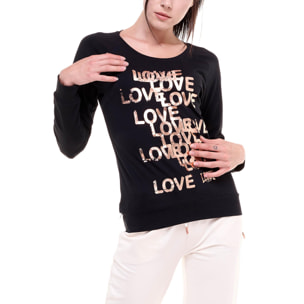 T-shirt da donna manica lunga handwriting Comfort Zone