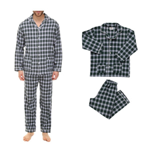 PACK Pigiama leggero papÃ e bimbo UOMO BAMBINO flanella invernale scozzese rosso