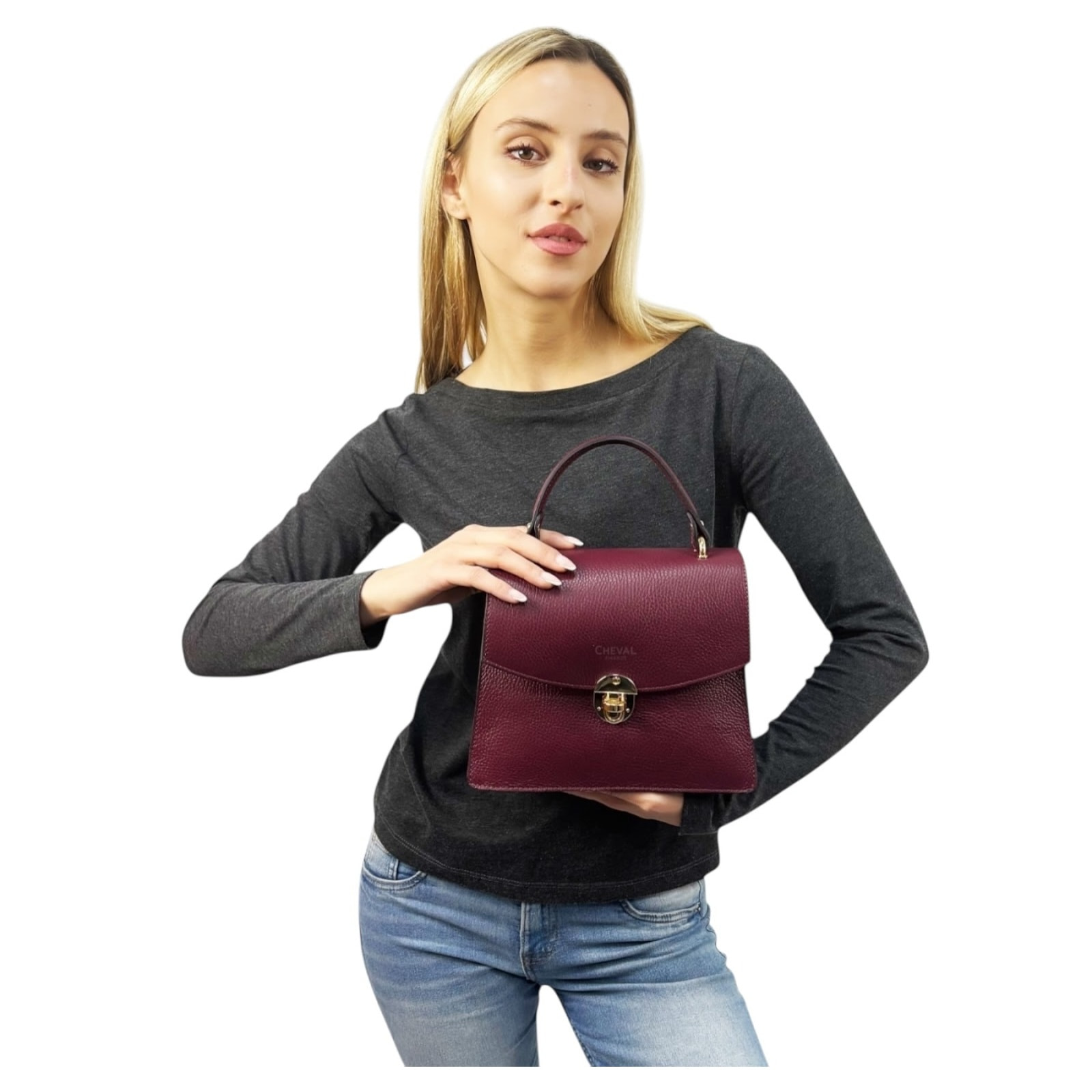 Bolso de Mano Cheval Firenze Beta Burdeos