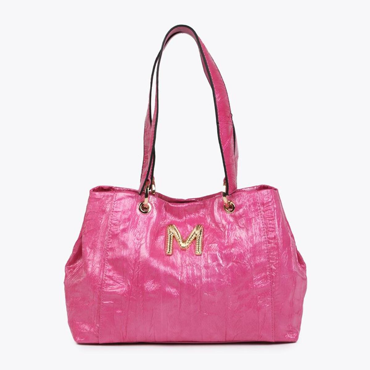 Borsa a tracolla effetto pelle texture