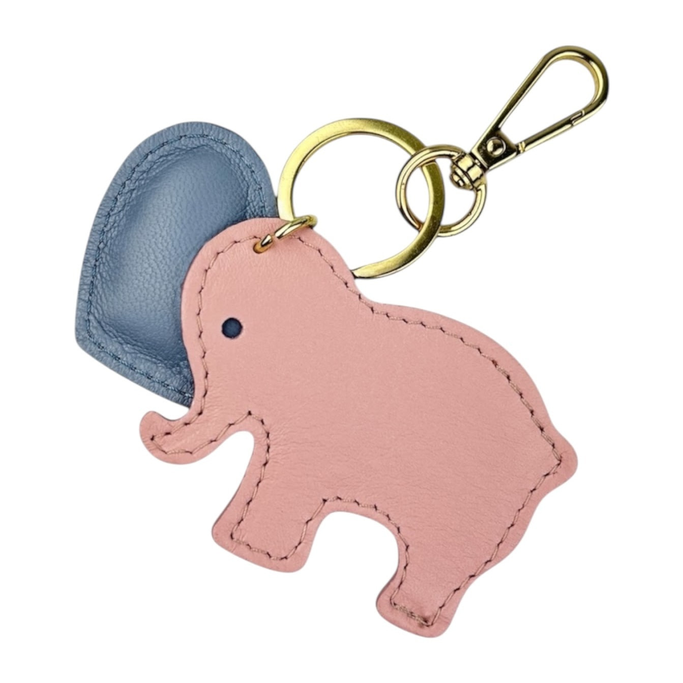 Llavero de corazón azul cielo Cheval Firenze elefante rosa