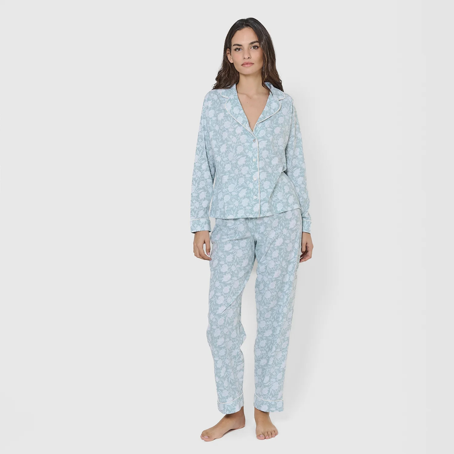 Pigiama in cotone azzurro