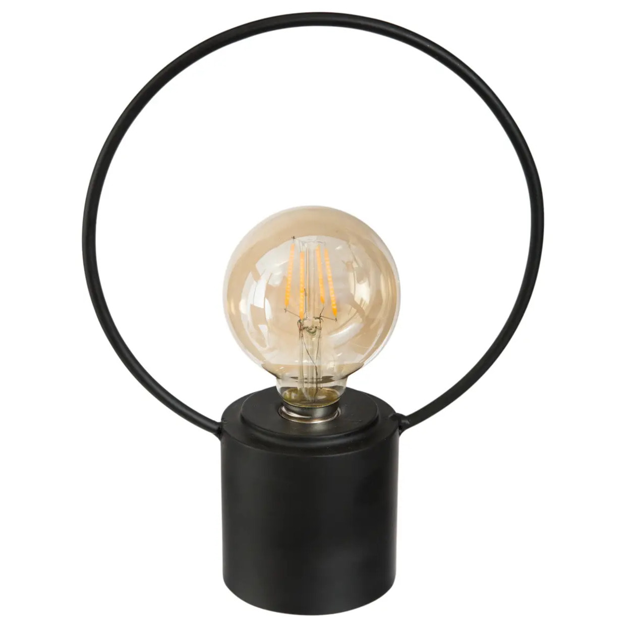 Lampe - socle métal - noir - H27 - 5 cm