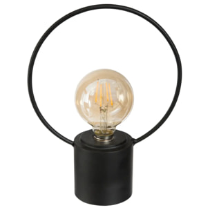 Lampe - socle métal - noir - H27 - 5 cm