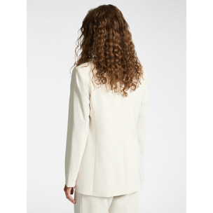 Elena Mirò - Blazer monopetto in tessuto crêpe - Bianco