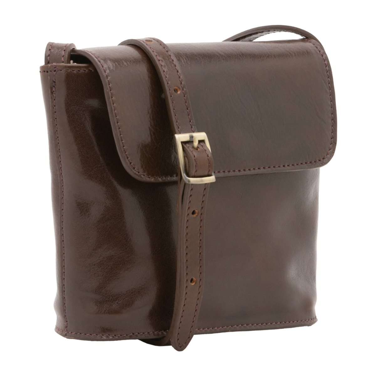 Borsa a tracolla  da uomo In Vera pelle Made in Italy 16x17,5x7 cm