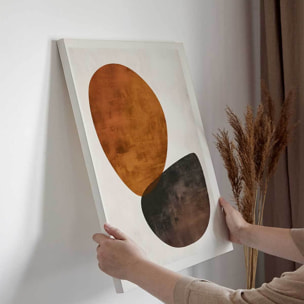 Tableau formes organiques terre Toile imprimée
