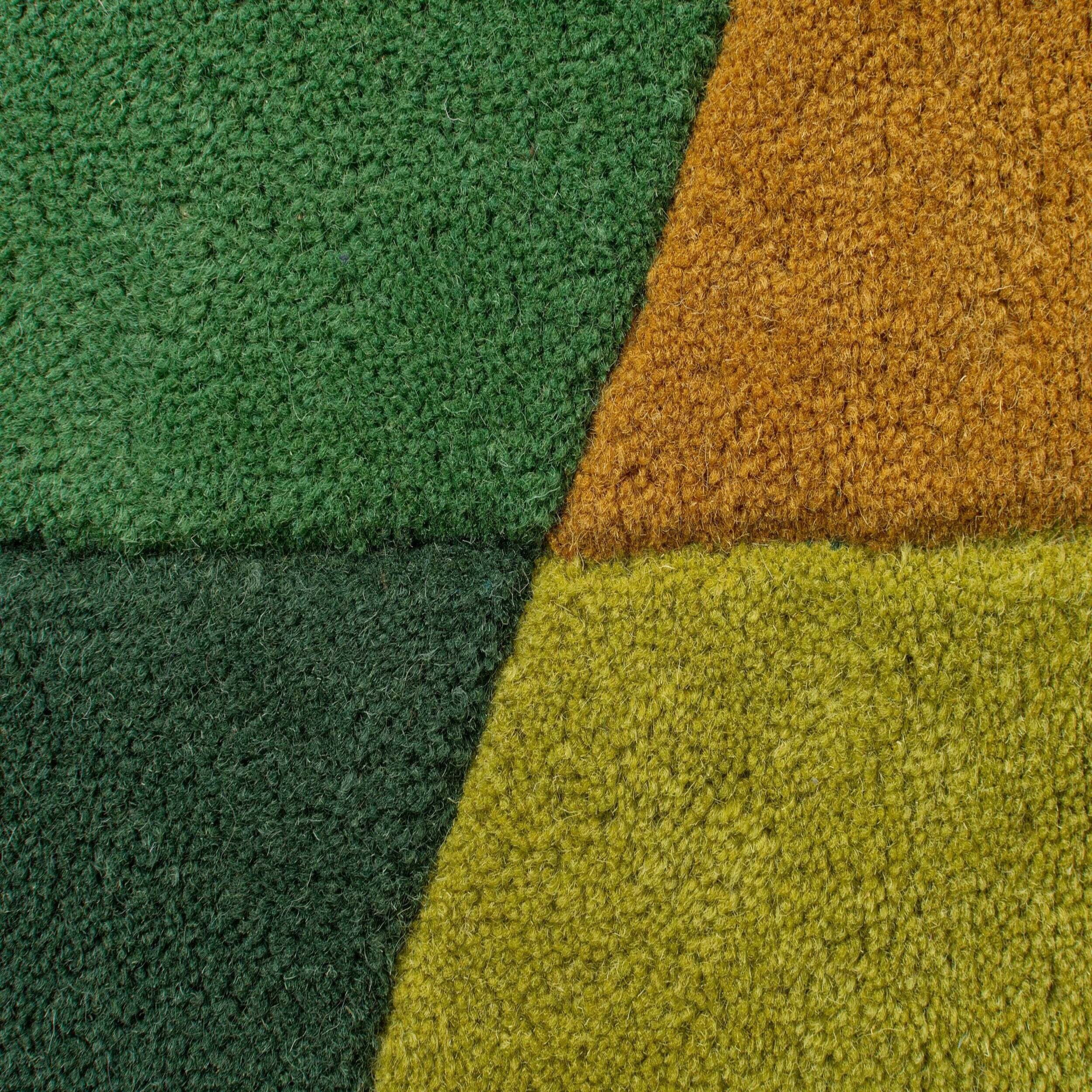 Tapis en laine de couloir PRISM Vert