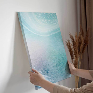 Tableau aquarelle douce turquoise Toile imprimée