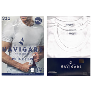 T-shirt Navigare in Cotone Interlock Girocollo Art.911 Conf. Da 3pz, Nero