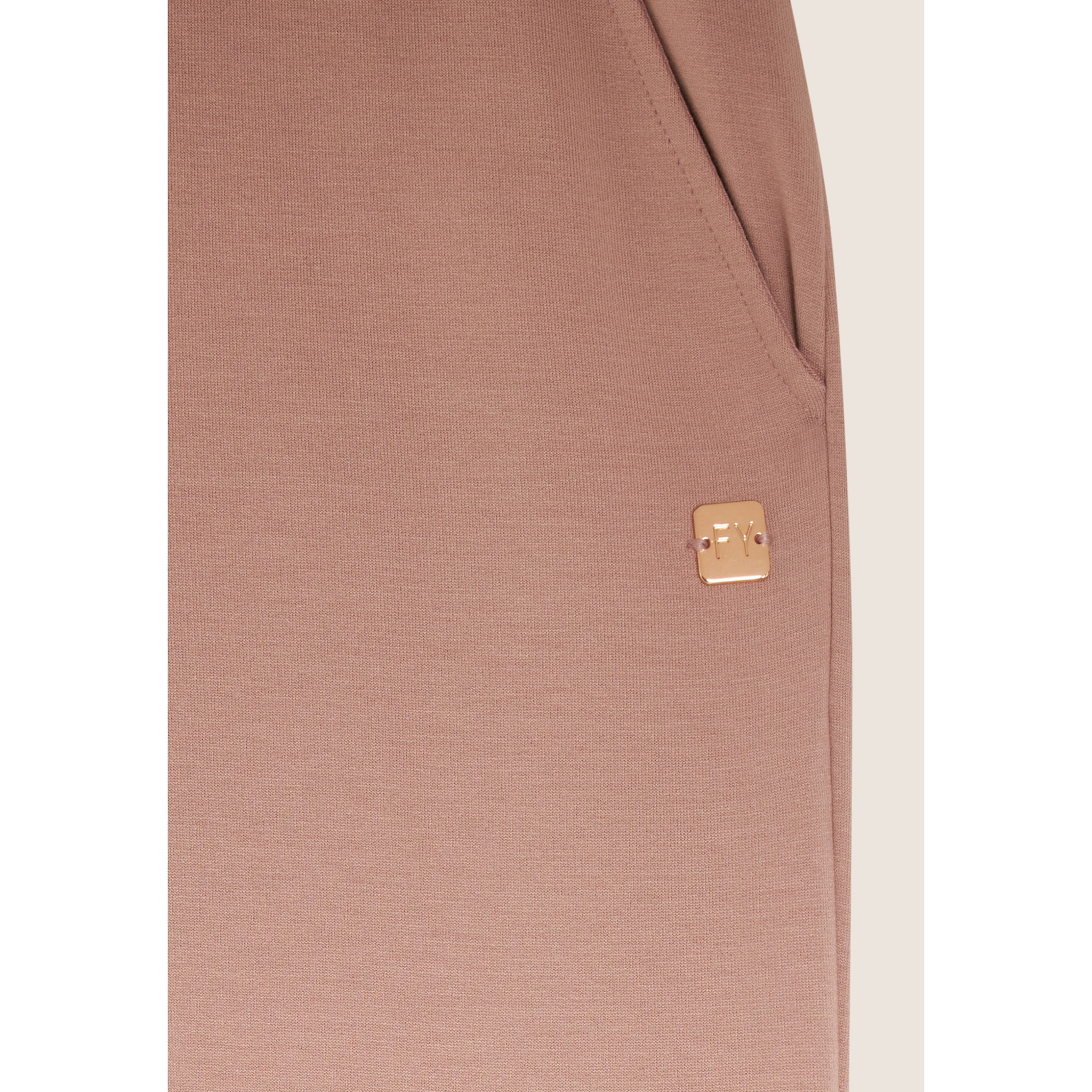 Pantalone donna in felpa viscosa con tasche cargo in velluto