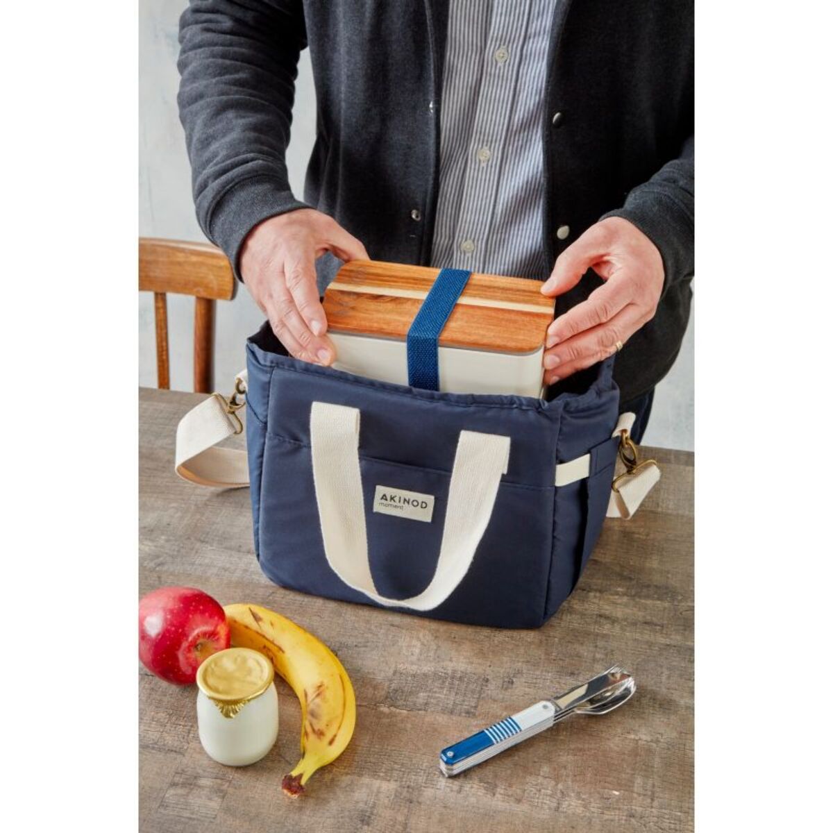 Lunch bag AKINOD 8h17 Bleu navy