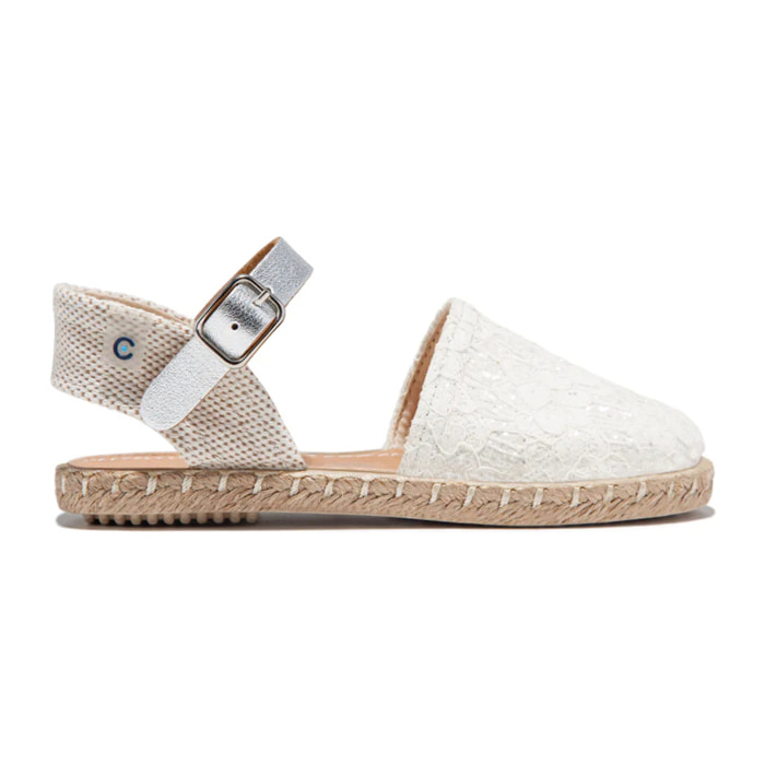 Conguitos - Sandali estivi in juta con zeppa per bambina comodi