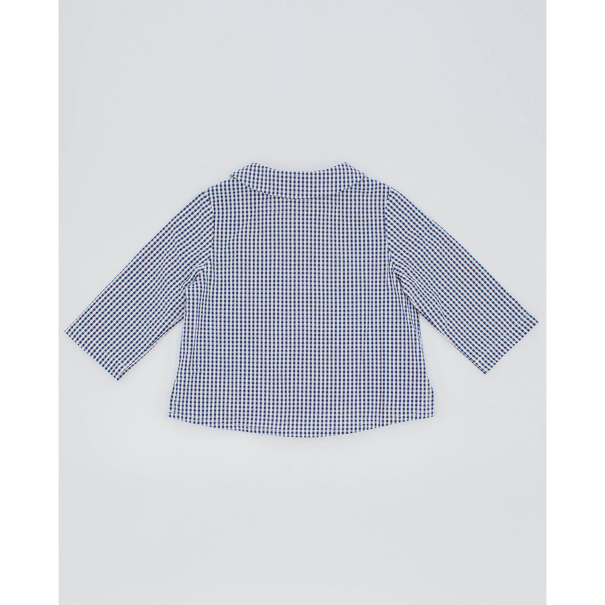 CAMISA CUADRO VICHY MARINO DETALLES ROJOS