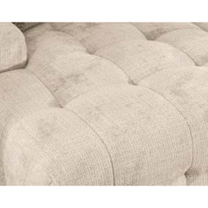 Diane - Canapé d'angle droit 4 places en velours texturé - Beige