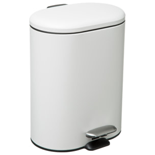 Cubo pedal acero inoxidable Siliflex 6 L blanco