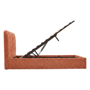 Lit coffre Cala rectangulaire 160x200cm terracotta