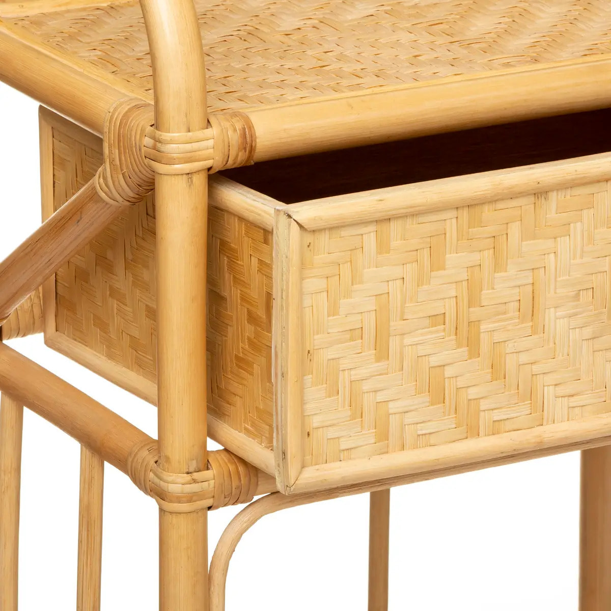Table de chevet "Aoni" rotin H60cm