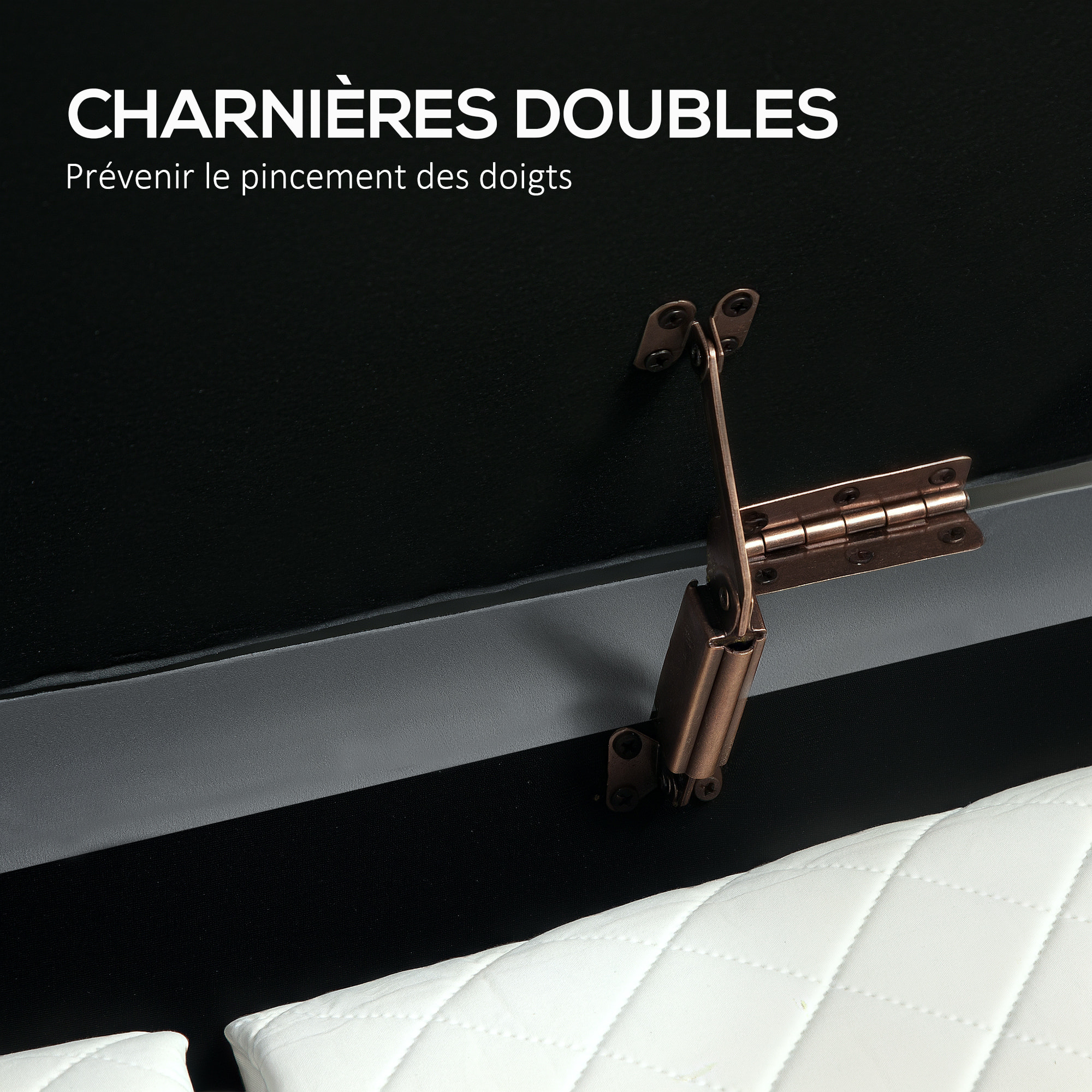 Banquette coffre 2 en 1 design ovale dim. 108x44x43cm velours gris