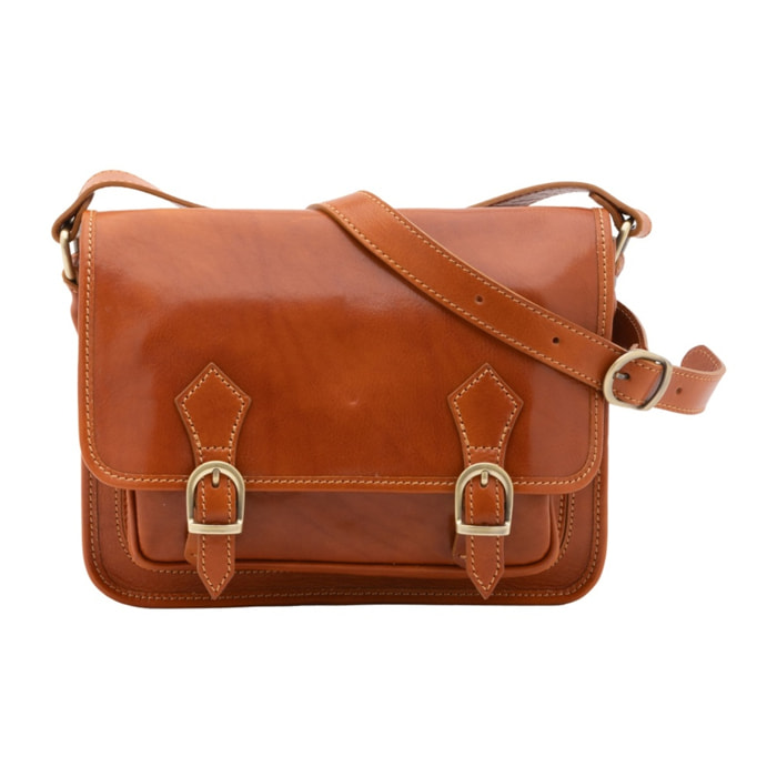 Borsa a tracolla da donna - Modello False - 100% vera pelle - 27.5 x 22.0 x 12.0 cm