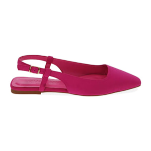 Ballerine slingback fucsia in tessuto