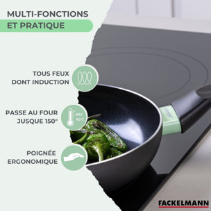 Lot 2 Poêles et 3 Casseroles Fackelmann Brandao avec 5 ustensiles Vario