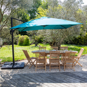 Parasol déporté MOLOKAI carré avec housse -