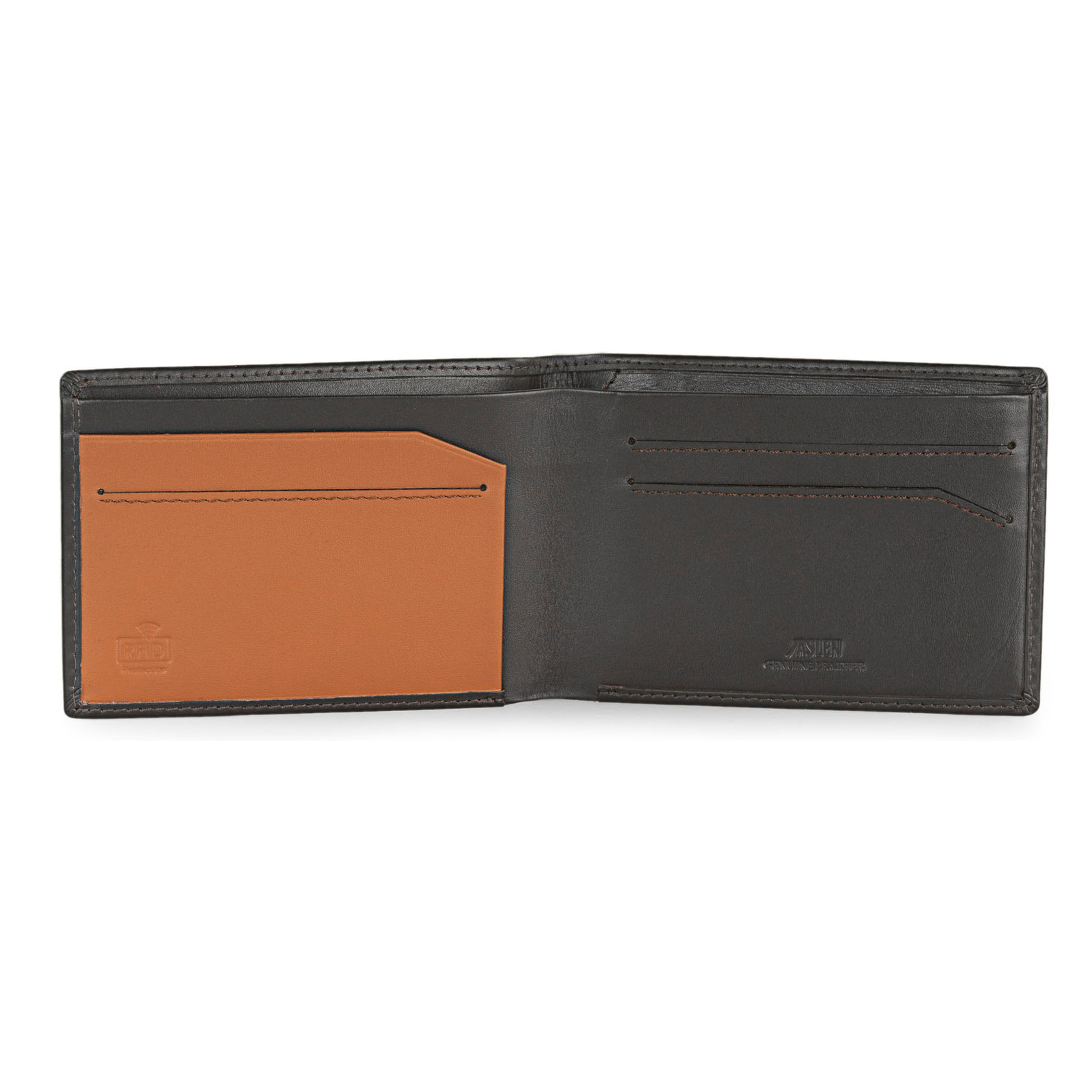 Cartera Hombre Piel Jaslen Lyon Marron Oscuro-Marron