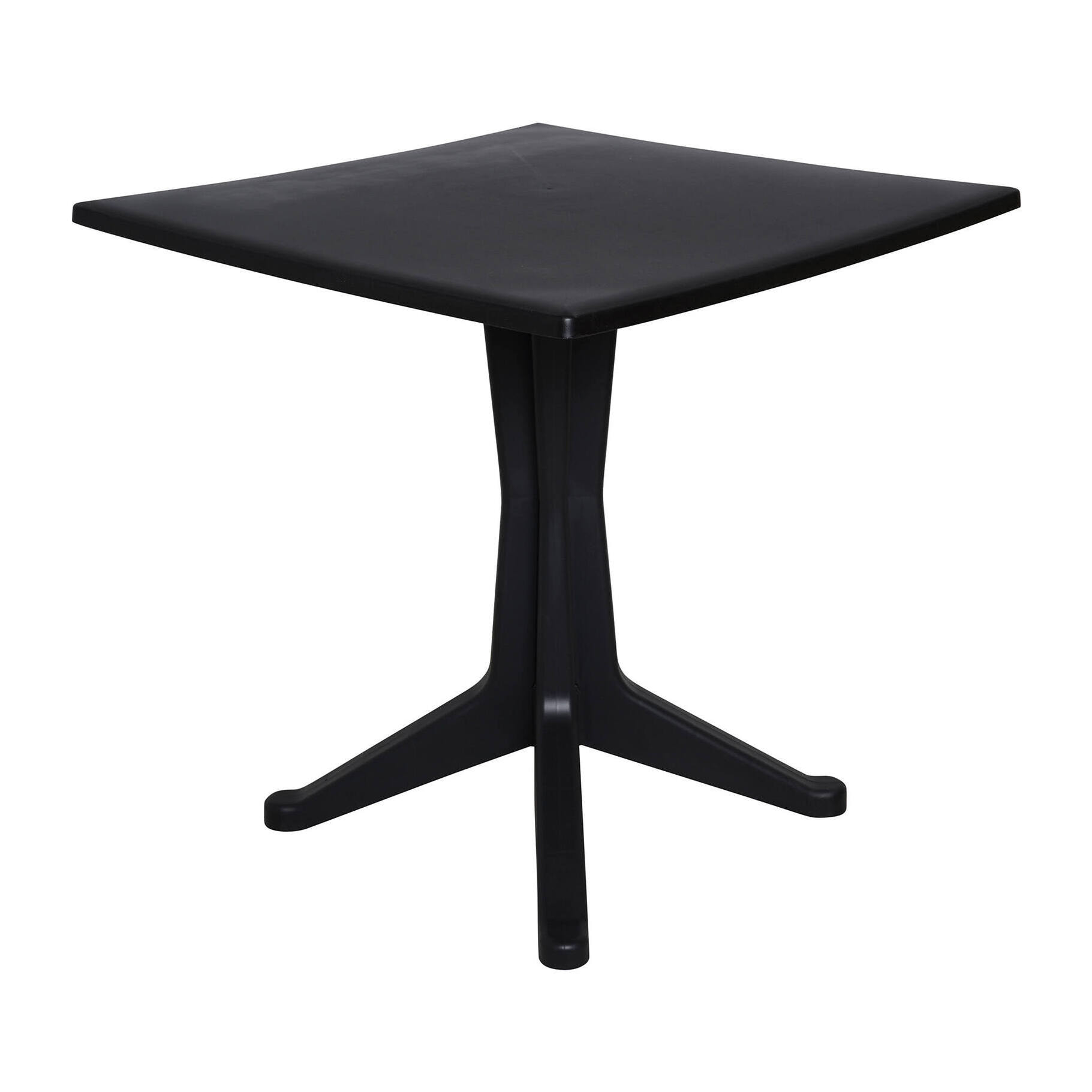 Tavolo da esterno Agostini, Ripiano quadrato fisso, Tavolino da giardino multiuso, 100% Made in Italy, 70x70h72 cm, Antracite