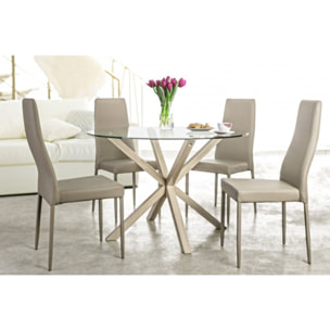 TAVOLO MAY ROTONDO GAMBA NATURALE D114 cm