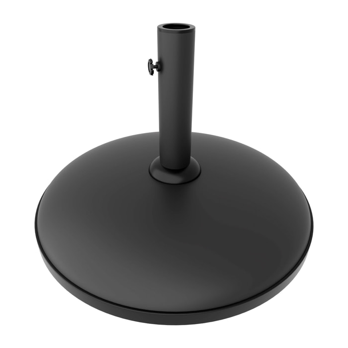 Terra - Base per Ombrellone da Giardino Rotondo Ø45 cm 15 Kg in Cemento Nero