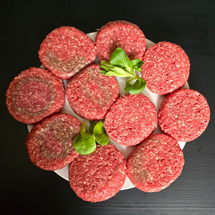 10 Petits Hachés de Boeuf - 1,2kg - France
