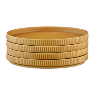 Assiette SCANDI Ø16,5cm - 4 pièces - Ocre